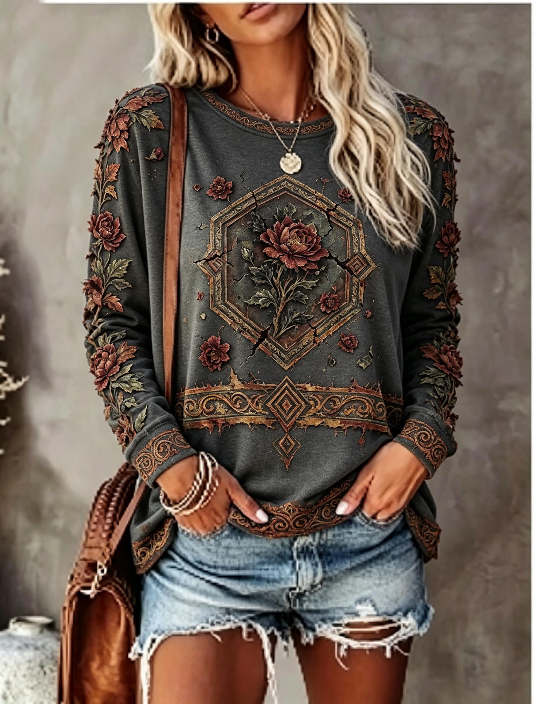 Women Crew Neck Long Sleeve T‑ - T-Shirts recension och pris