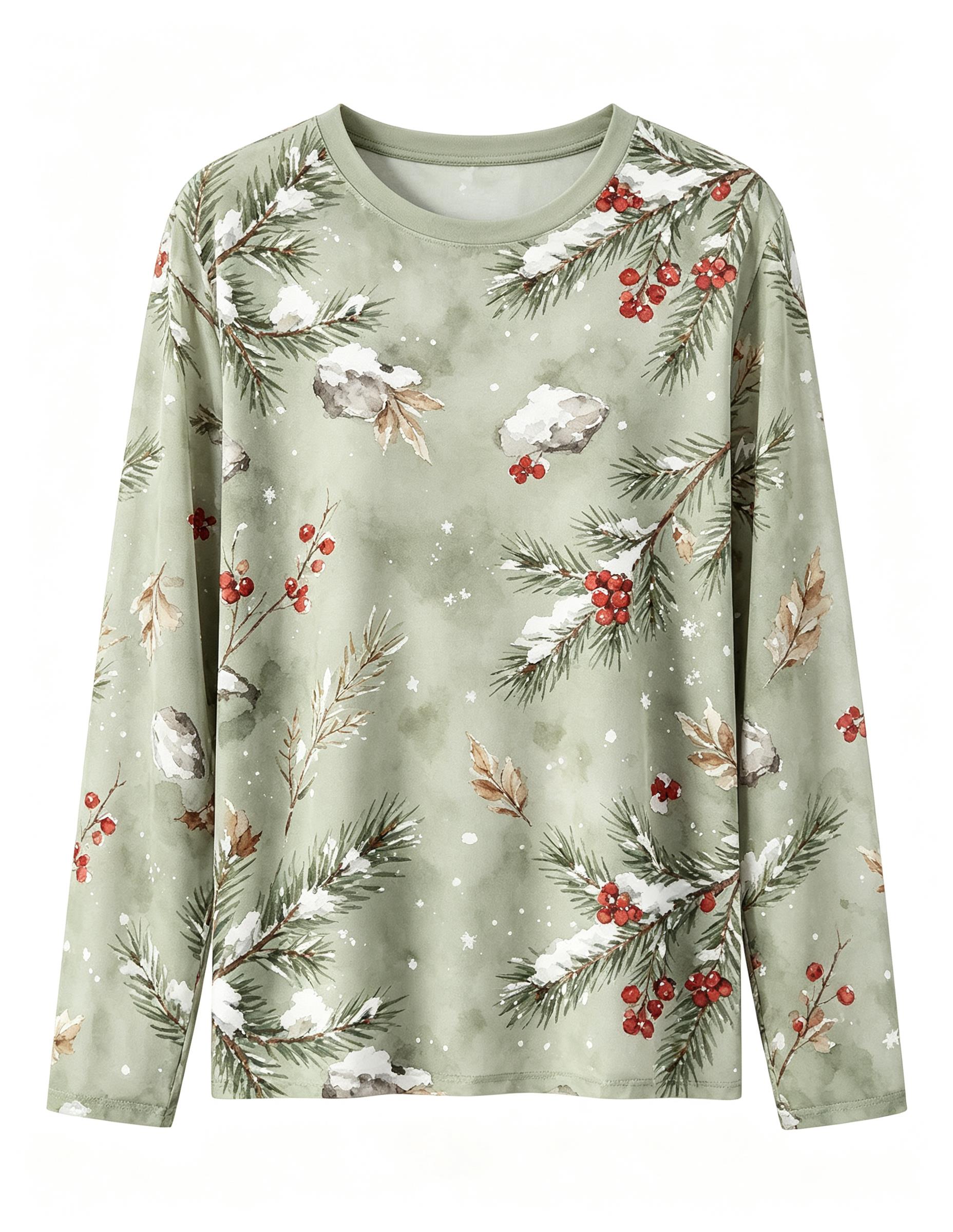 Women Christmas Long Sleeve T‑ - T-Shirts recension och pris